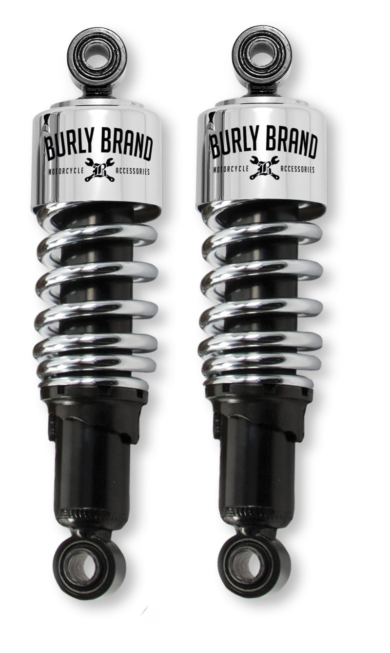 Burly Brand Shocks 10.5in Dyna - Chrome
