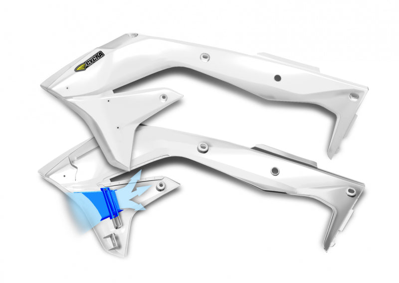 Cycra Powerflow Intake Radiator Shrouds - White