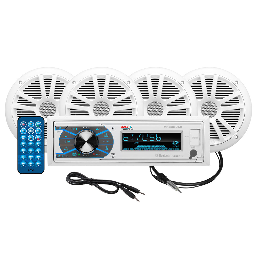 Boss Audio MCK632WB.64 Marine Stereo 2 Pairs of 6.5" Speaker Kit - White [MCK632 - View 1