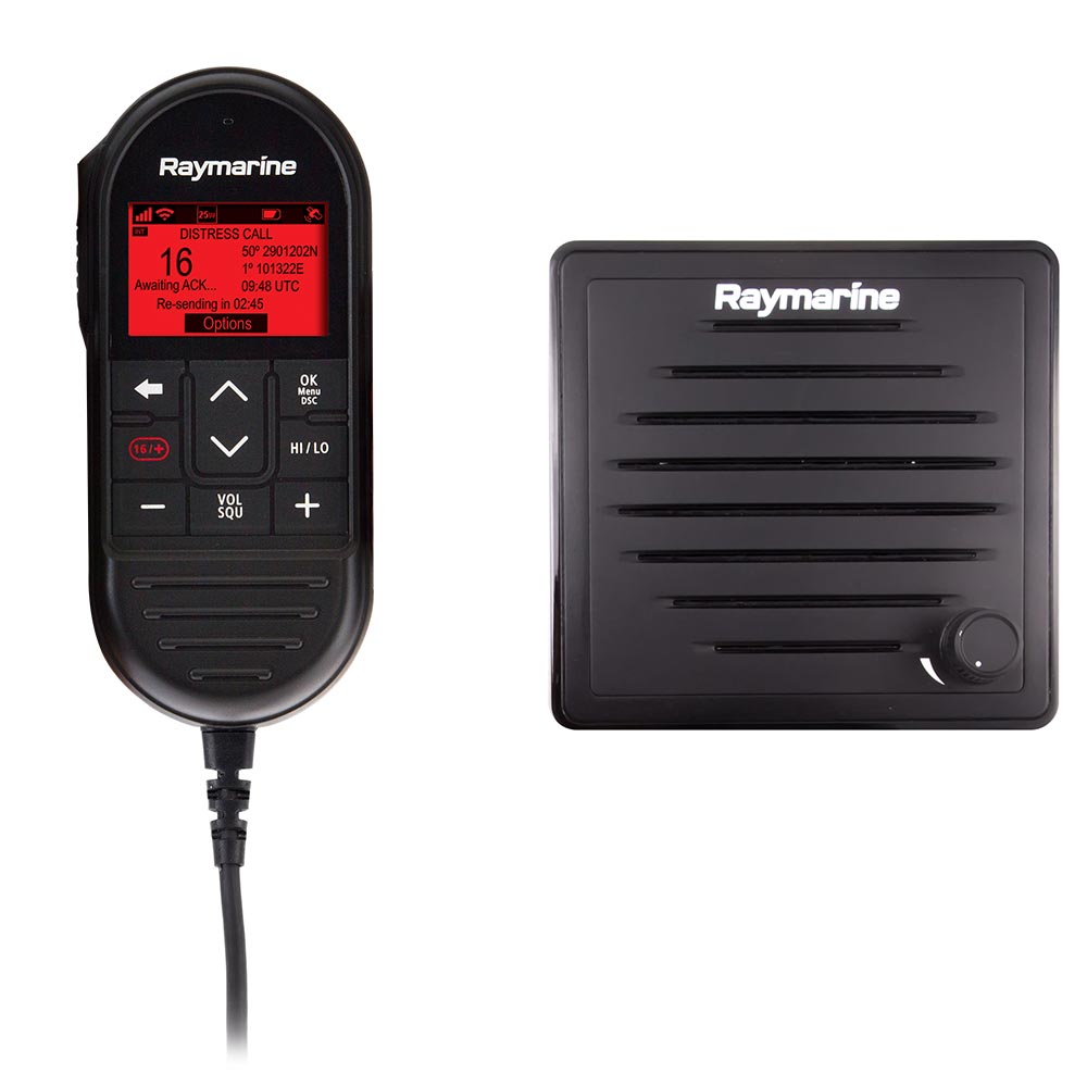 Raymarine Ray90 Wired Second Station Kit w/Passive Speaker, RayMic Wired Handset - View 1