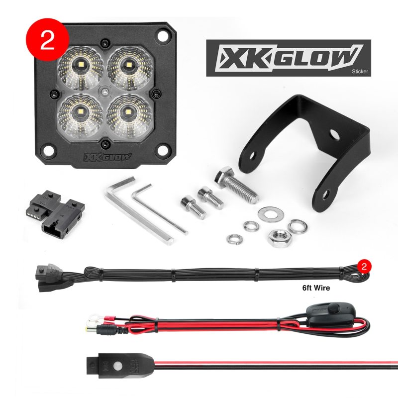 XKGLOW C3 Flush Mnt Cube Drv Beam Kit