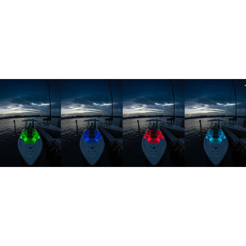 Stinger SEA65RGBW 6.5” Coaxial Marine Speakers with Built-in Multi-color RGB Lighting (White)
