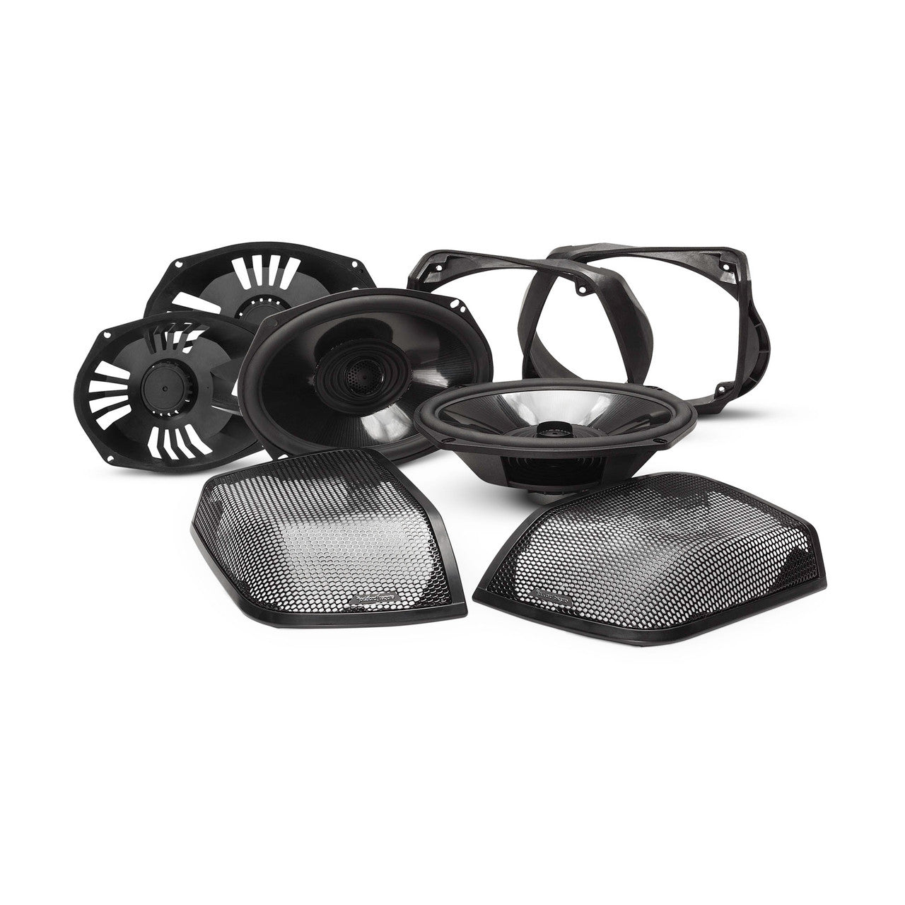 Rockford Fosgate 6x9” Full Range Coaxial With Bag Lid Adapters For 2014+ Models - View 1