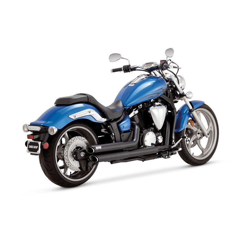 Vance and Hines Twin Slash Stagg Blk