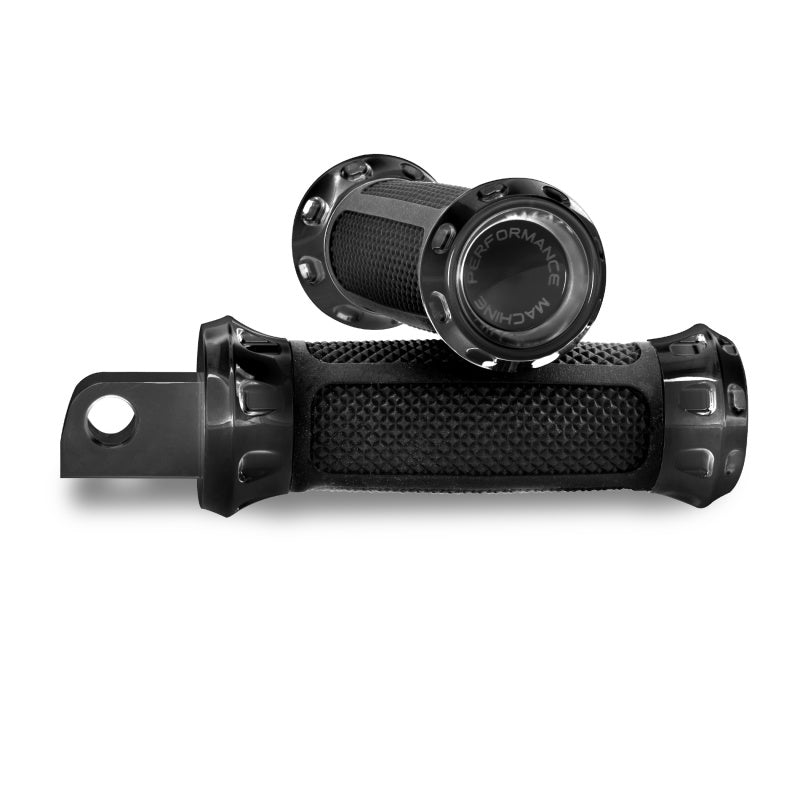 Performance Machine Overdrive Foot Peg Set - Black Ano