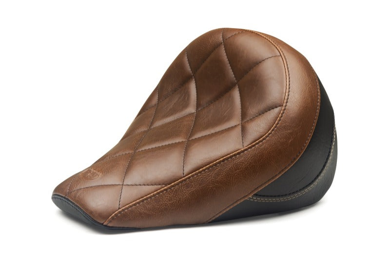 Mustang 18-21 Indian Scout Bobber Standard Touring Solo Seat Diamond - Brown