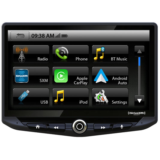 Stinger UN1810 AM/FM/Audio/Video Receiver w/ 10-inch Touch Screen and Mech-less Design - Single-DIN Mounting