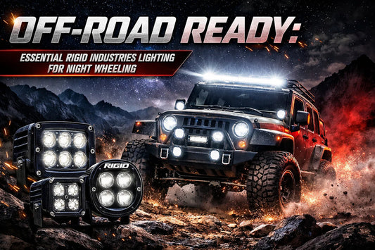 Jeep with an auxiliary light bar installed for off-road use