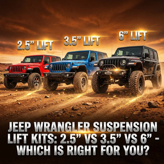 Jeep Wrangler Suspension Lift Kits: 2.5" vs 3.5" vs 6" - Which Is Right for You?