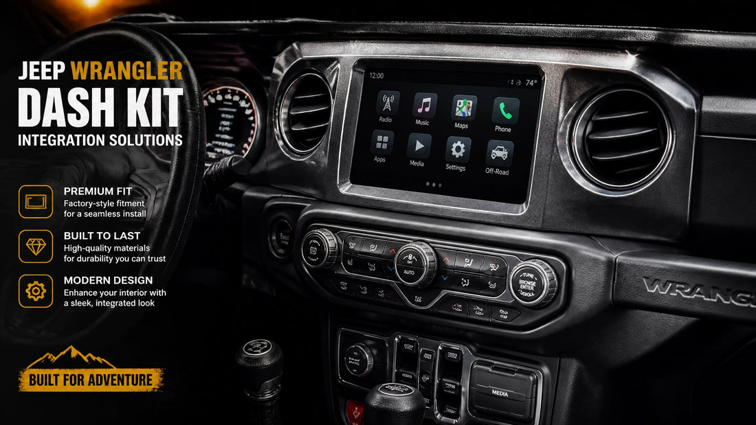 Jeep Wrangler dashboard integration kit touchscreen display