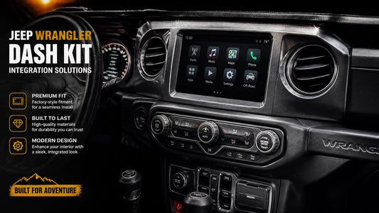 Jeep Wrangler dashboard integration kit touchscreen display
