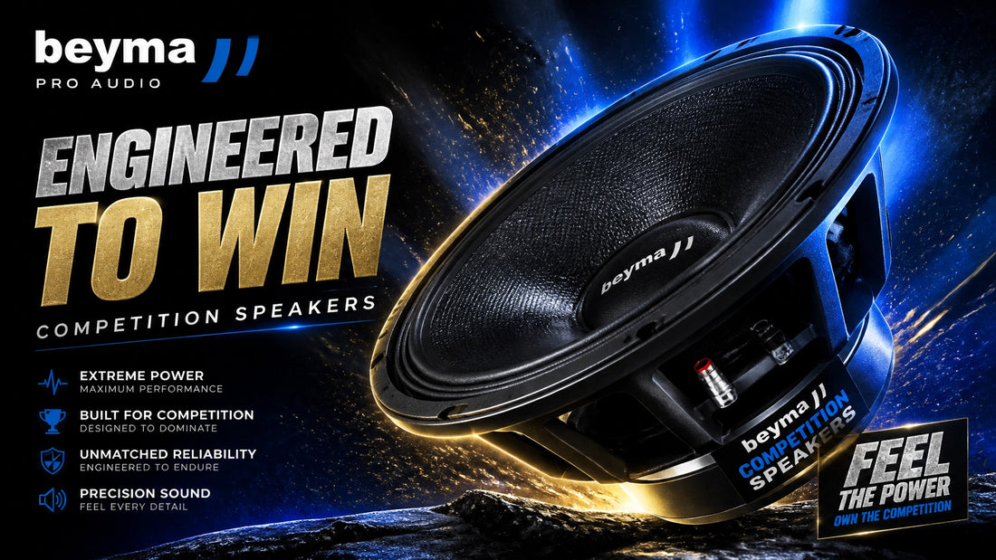 Beyma Pro Audio competition speaker with dynamic lighting