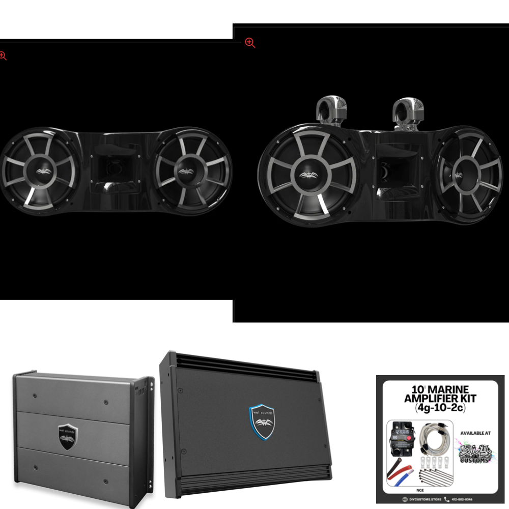 Wet Sounds Dual Rev410 & Amplifier - View 1