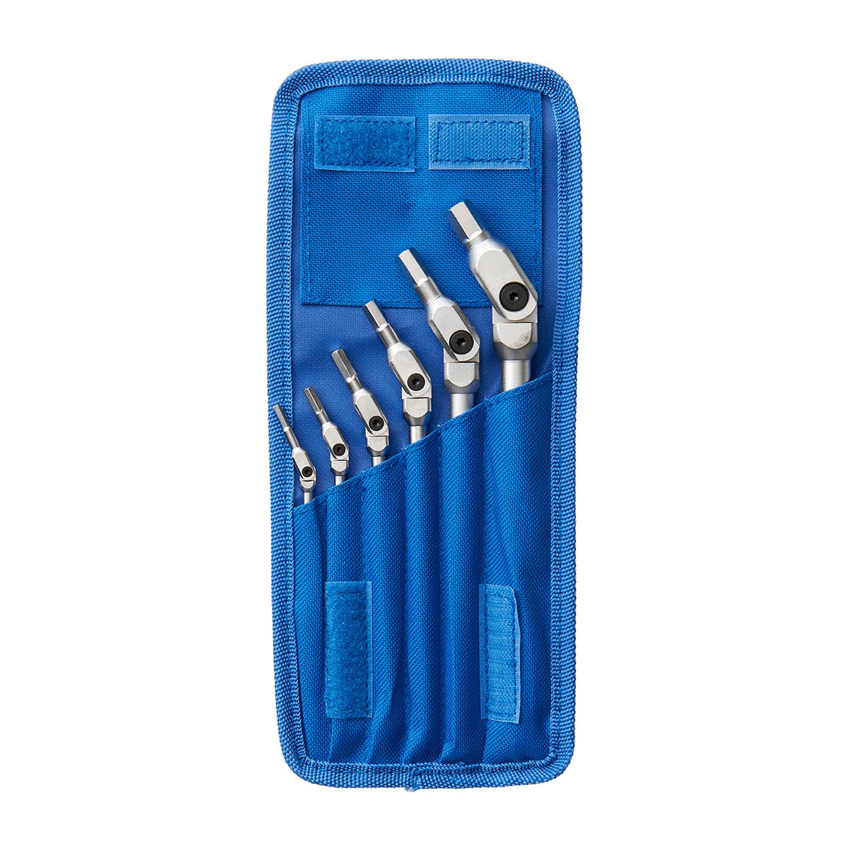 Bondhus Chrome Pivot Head Metric HexPro Wrenches, 6-Piece Set with Storage Pouch