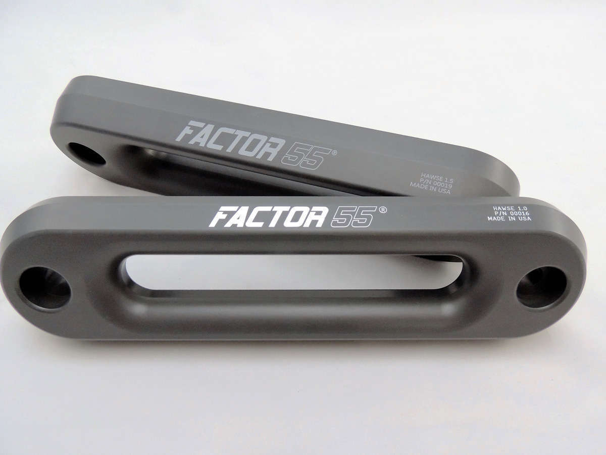 Factor 55 - 00016 - Winch Fairlead - Hawse Fairlead 1 Inch Thick Gun Metal Gray
