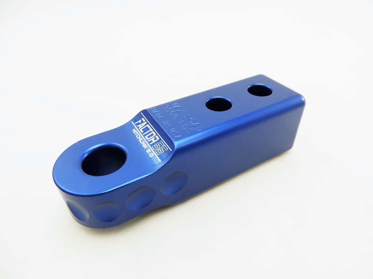 Factor 55 - 00020-02 - Winch Shackle - HitchLink 2.0 Reciever Shackle Mount 2 Inch Receivers Blue