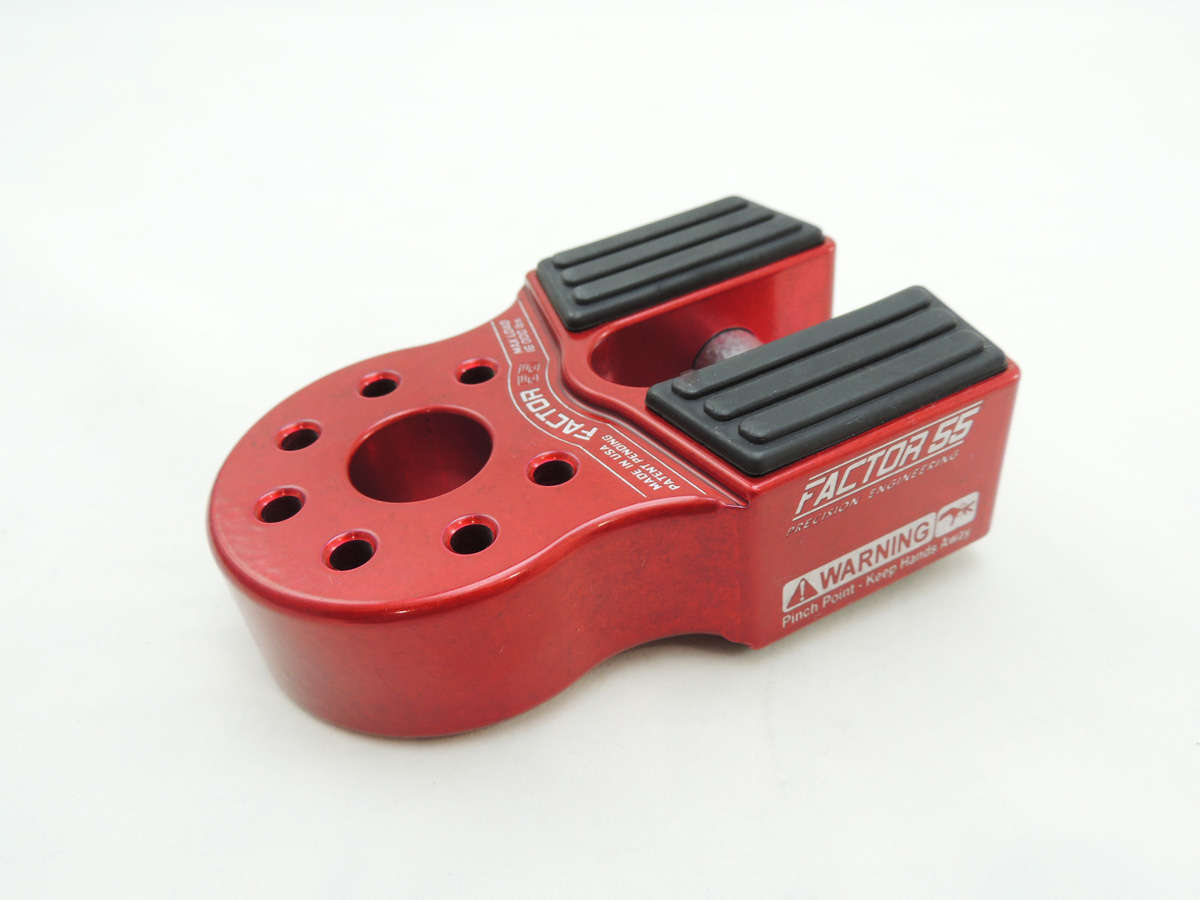 Factor 55 - 00050-01 - Winch Shackle - FlatLink Winch Shackle Mount Assembly Red