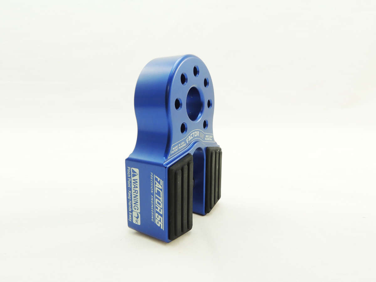 Factor 55 - 00050-02 - Winch Shackle - FlatLink Winch Shackle Mount Assembly Blue