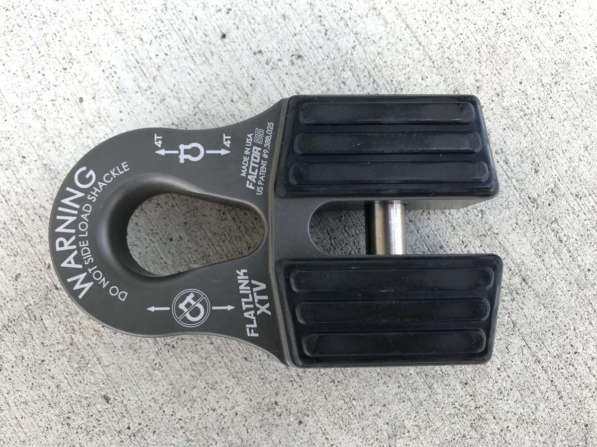 Factor 55 - 00070-06 - Winch Shackle - FlatLink XTV Winch Shackle Mount Gray