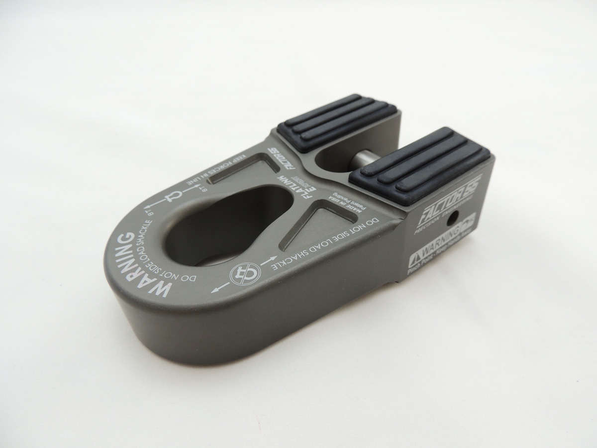 Factor 55 - 00080-06 - Winch Shackle - FlatLink E Expert Version Winch Shackle Mount Assembly Anodized Gray