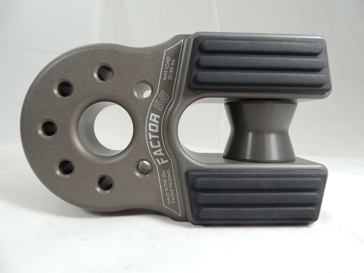 Factor 55 - 00090-06 - Winch Shackle - FlatLink XXL Winch Shackle Mount Assembly Anodized Gray