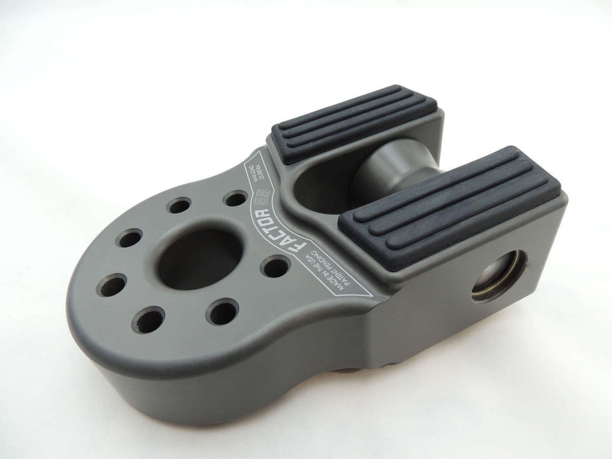 Factor 55 - 00090-06 - Winch Shackle - FlatLink XXL Winch Shackle Mount Assembly Anodized Gray