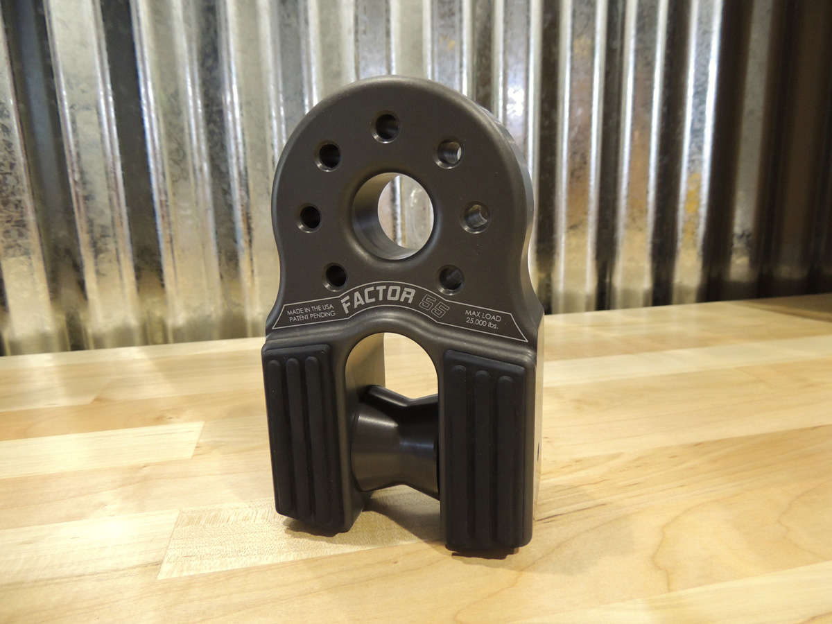 Factor 55 - 00090-06 - Winch Shackle - FlatLink XXL Winch Shackle Mount Assembly Anodized Gray