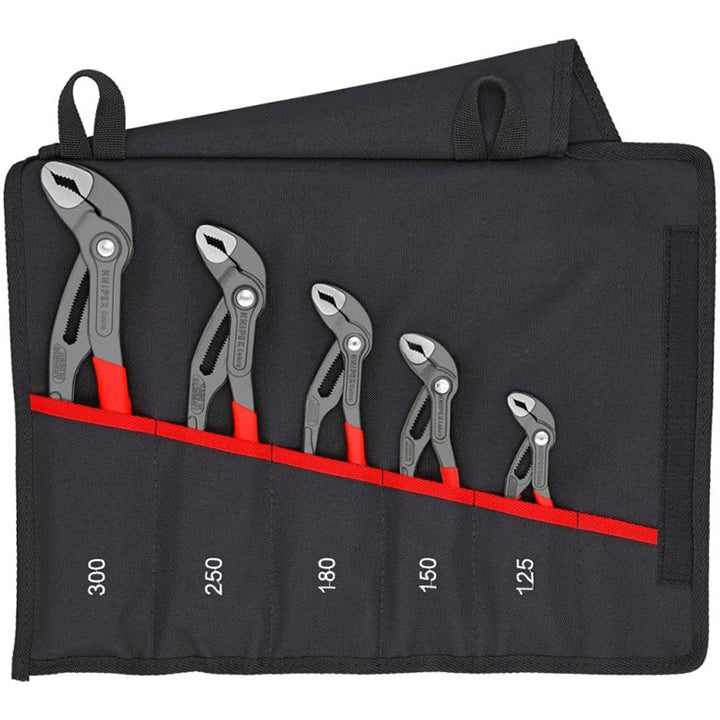 Knipex Cobra Pliers Set in Tool Roll, 5-Piece Set