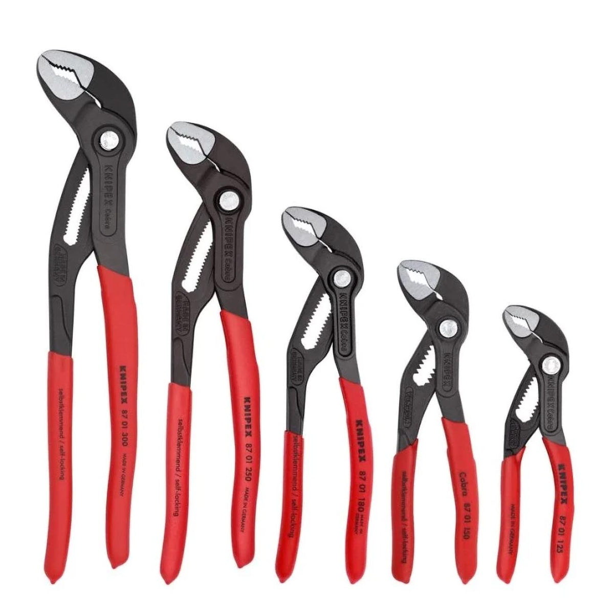 Knipex Cobra Pliers Set in Tool Roll, 5-Piece Set