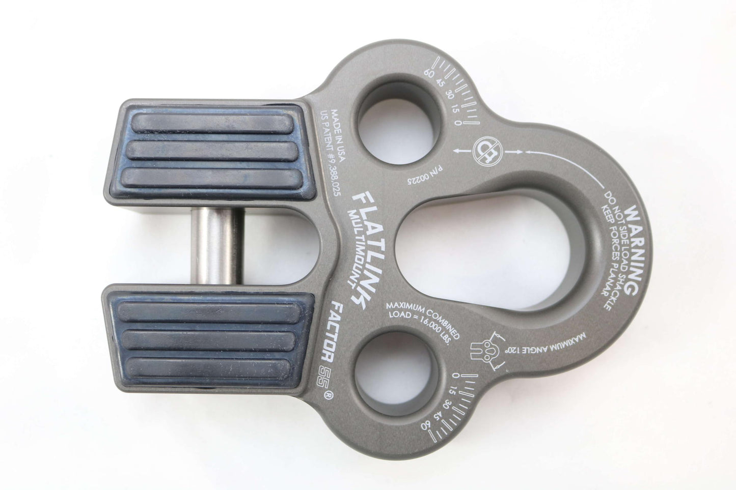 Factor 55 - 00225-06 - Winch Shackle - Winch Line Shackle Mount Foldable Flatlink Multimount Gray