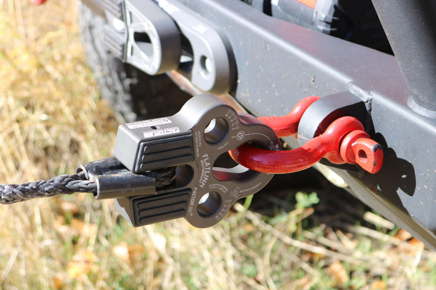 Factor 55 - 00225-06 - Winch Shackle - Winch Line Shackle Mount Foldable Flatlink Multimount Gray