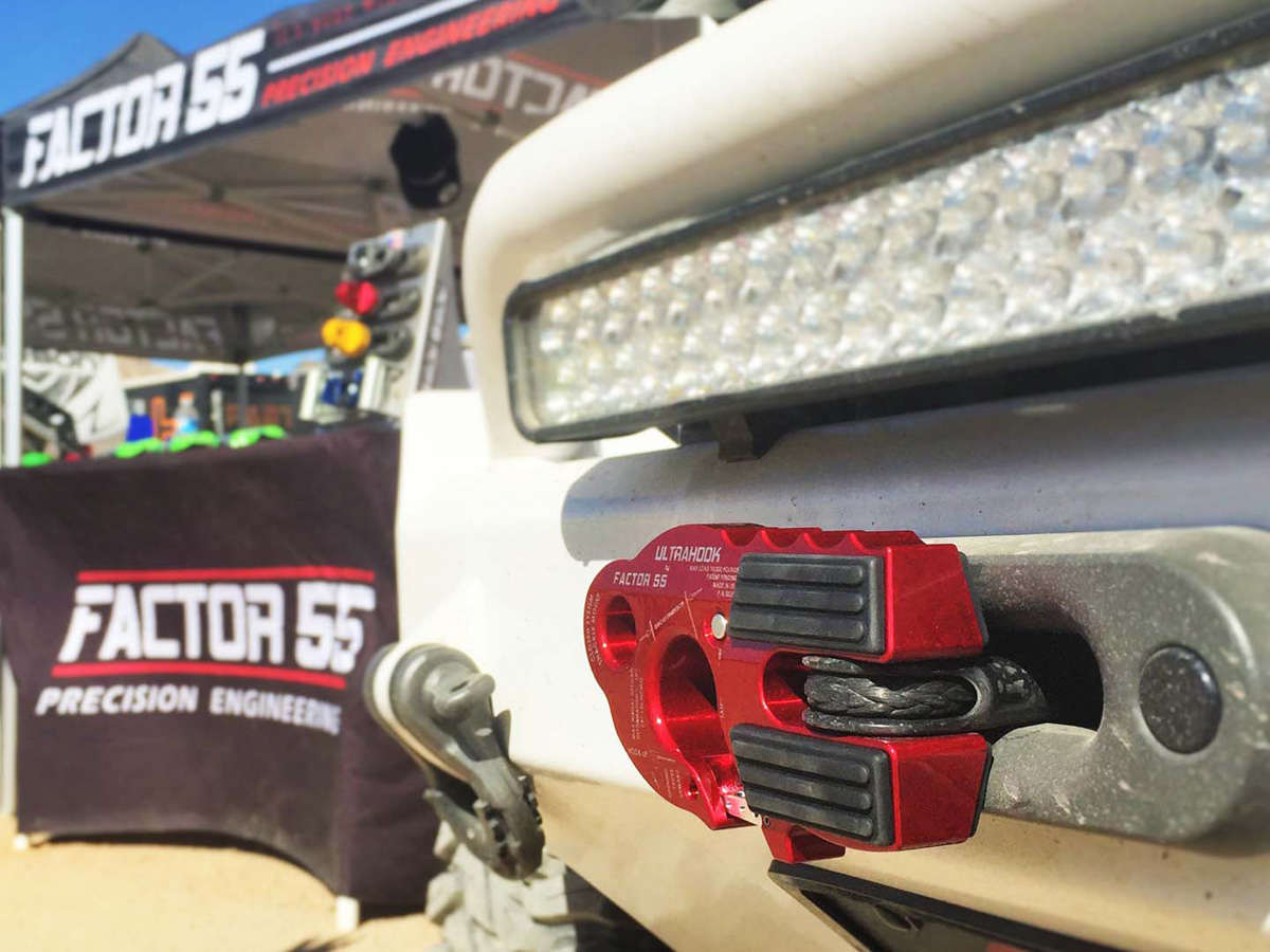 Factor 55 - 00250-01 - Winch Hook - UltraHook Winch Hook W/Shackle Mount Red