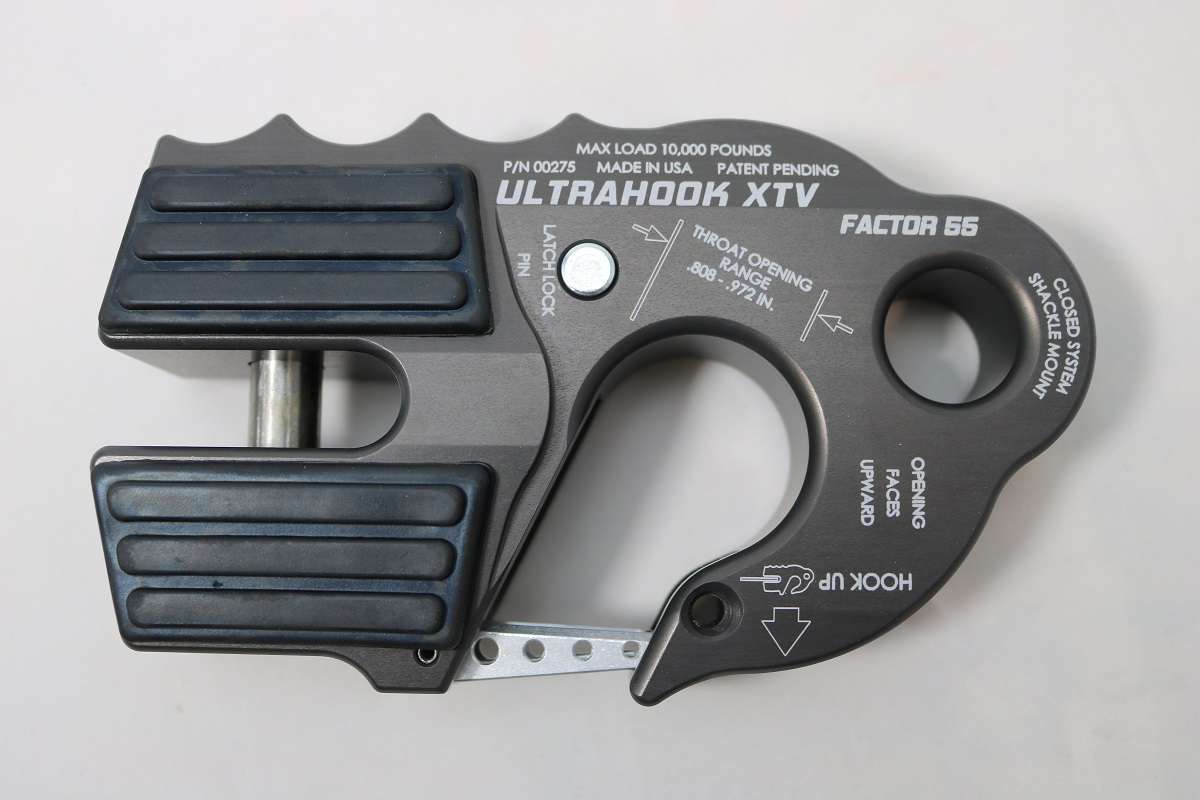 Factor 55 - 00275-06 - Winch Hook - UltraHook XTV Winch Hook For ATV/UTV Gray