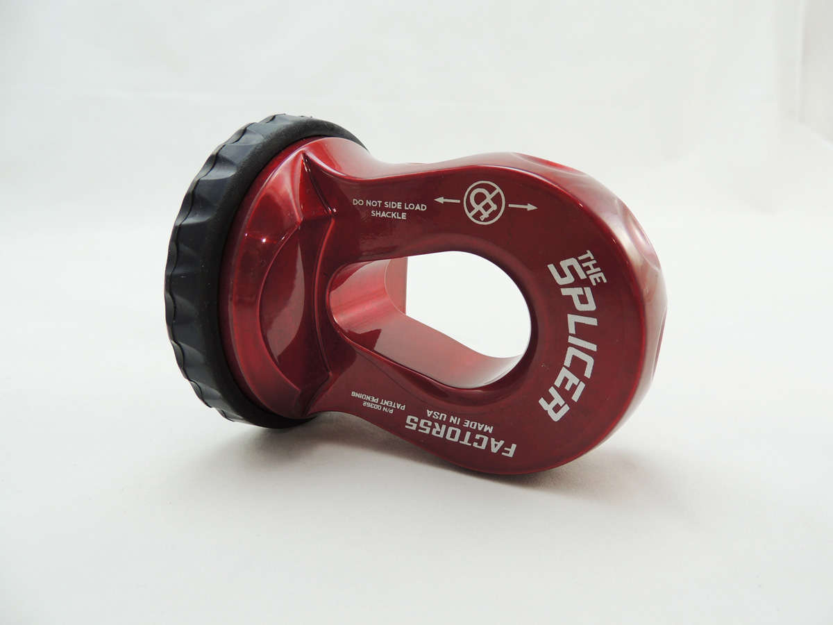Factor 55 - 00352-01 - Winch Safety Thimble - Splicer 3/8-1/2 Inch Synthetic Rope Splice On Shackle Mount Red