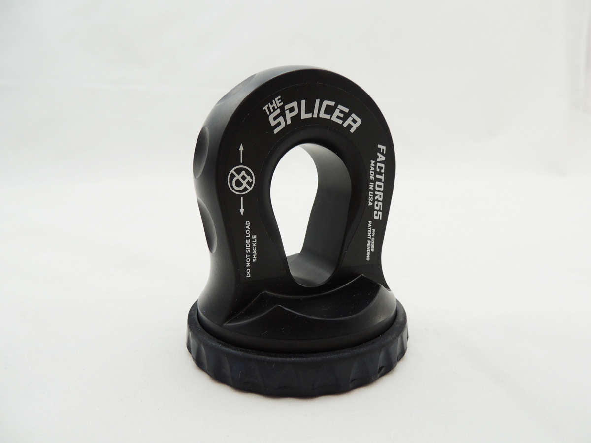 Factor 55 - 00352-04 - Winch Safety Thimble - Splicer 3/8-1/2 Inch Synthetic Rope Splice On Shackle Mount Black
