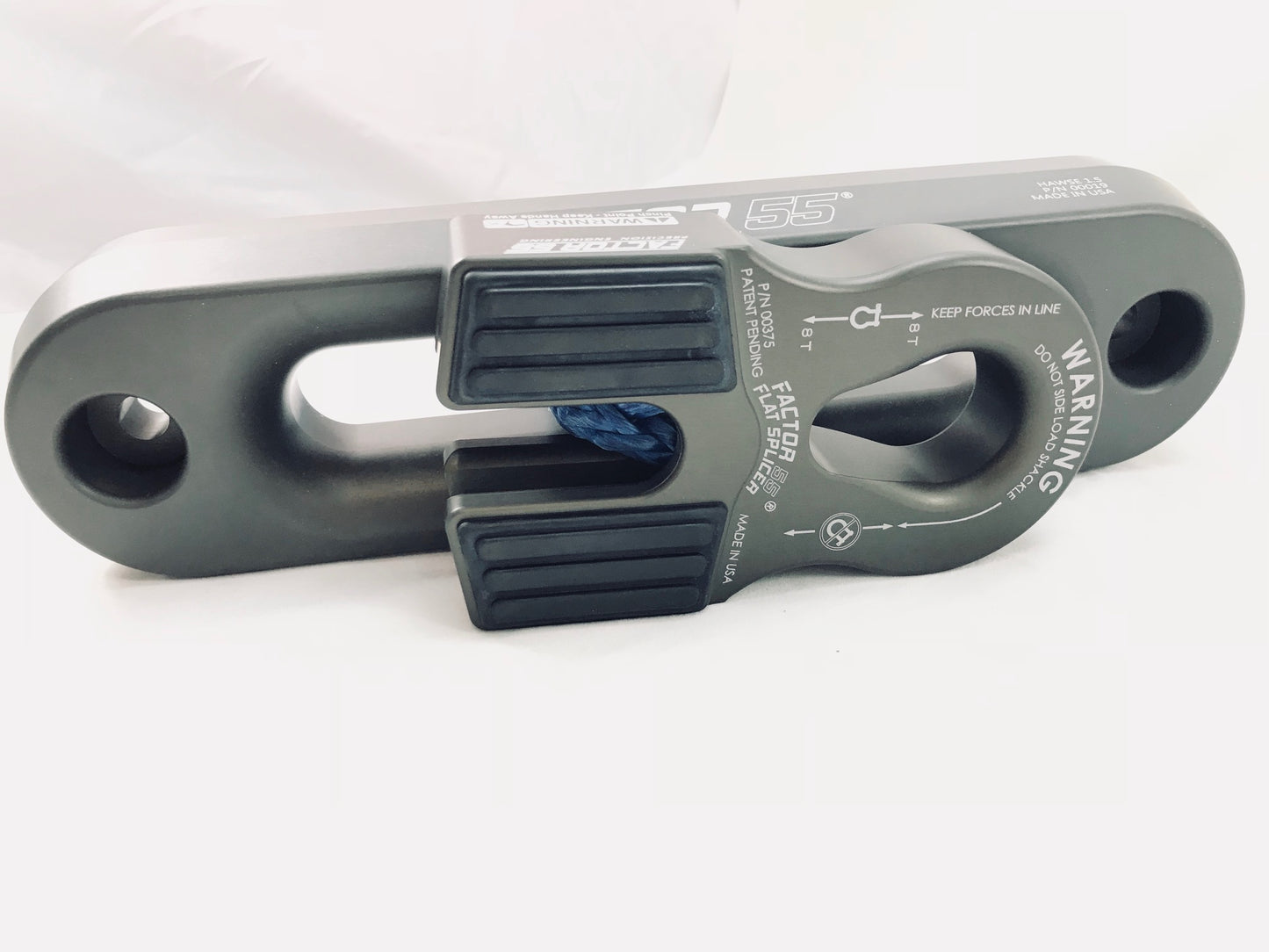 Factor 55 - 00375-06 - Winch Shackle - Winch Line Shackle Mount Splice On Foldable Gray