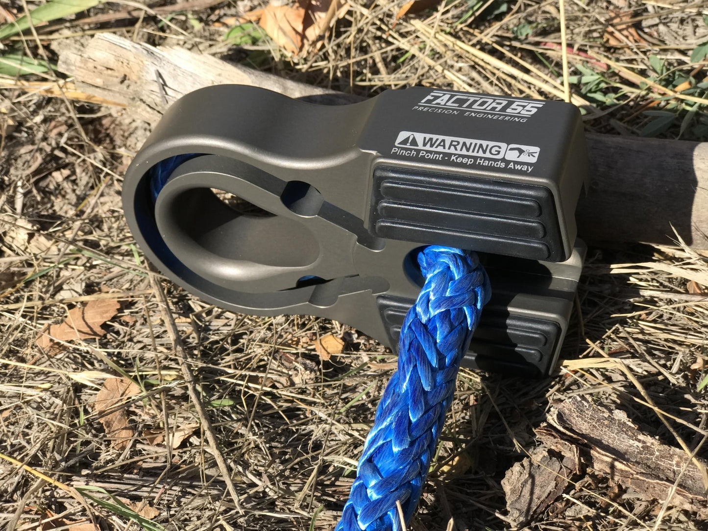 Factor 55 - 00375-06 - Winch Shackle - Winch Line Shackle Mount Splice On Foldable Gray