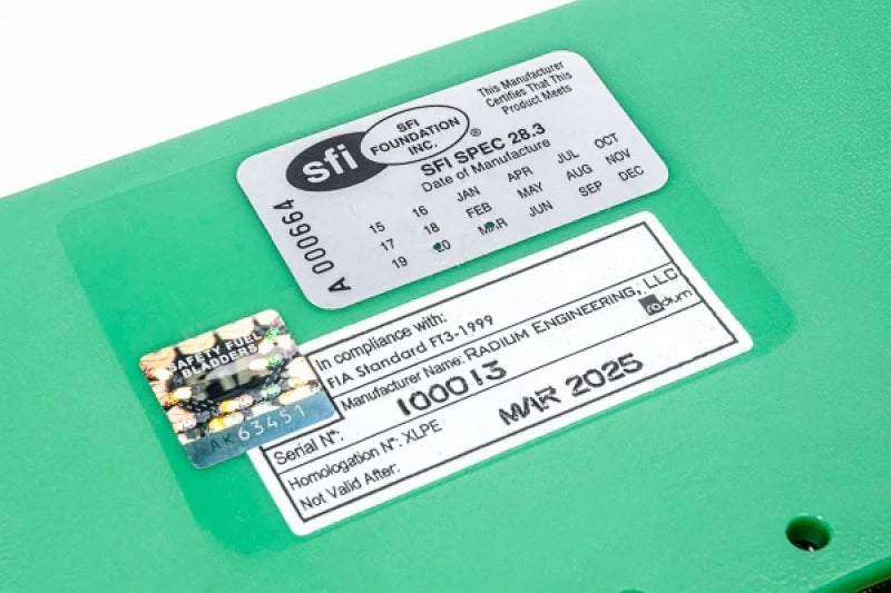 Radium Engineering - rad20-0611 - R10.5A 10.5-Gallon Spare Tire Fuel Cell