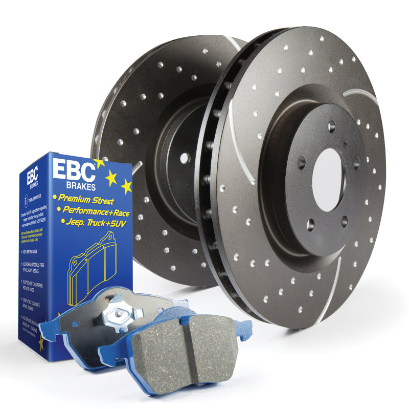 EBC S6 Kits Bluestuff and GD Rotors Brake Pad and Rotor Kit ebcS6KF1104 for Ford Mustang