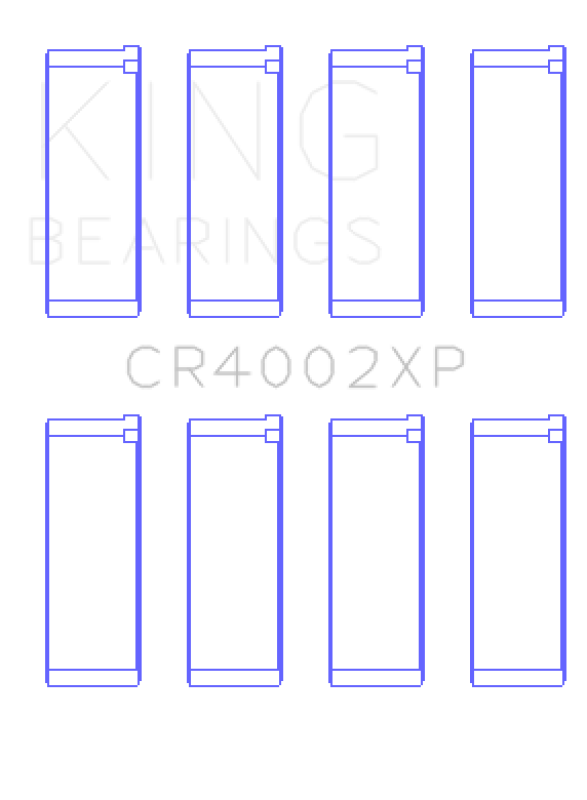 King Engine Bearings CR4002XP0.25 Performance Rod Bearing Set for Ford and Mazda Engines, +0.010 in