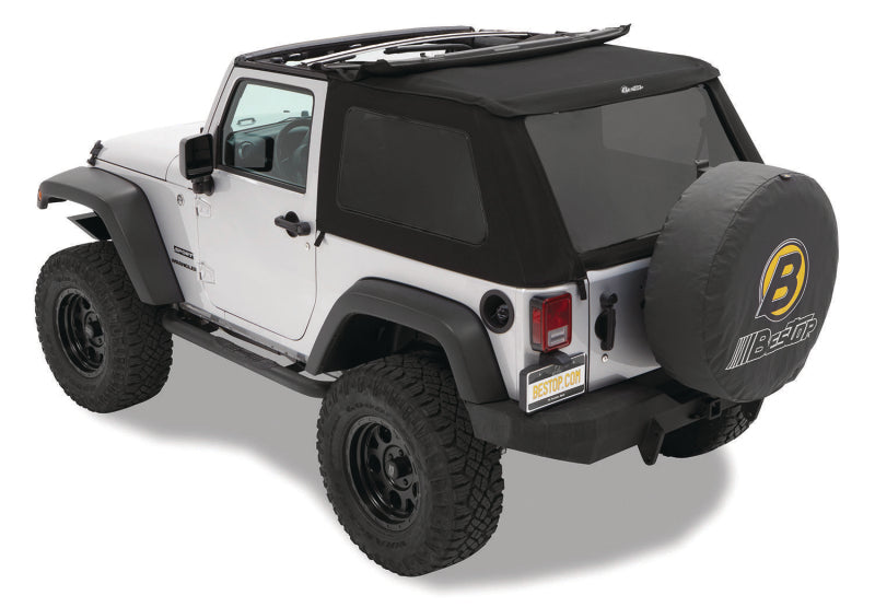 Bestop Trektop NX Black Twill Soft Top for Jeep Wrangler JK 2007-2018, 2-Door