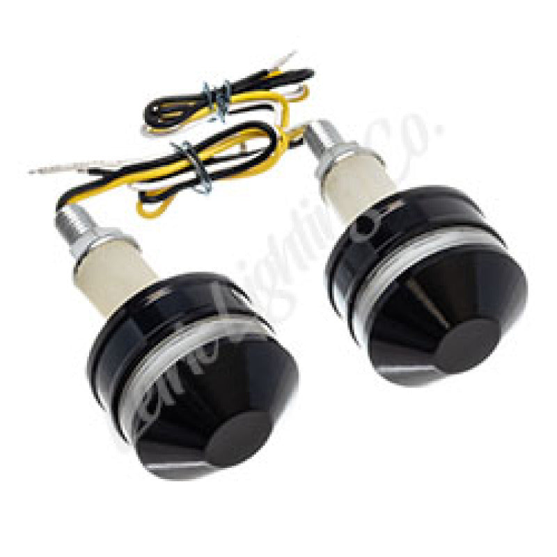 Letric Lighting Grip Indicators Lights with Black Cap, White/Amber LEDs – letLLC-BBE-TS