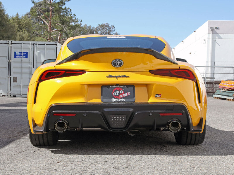 aFe POWER Takeda Cat-Back Exhaust System with Carbon Fiber Tips for 2021-2024 Toyota GR Supra 2.0L, Part Number 49-36050-C
