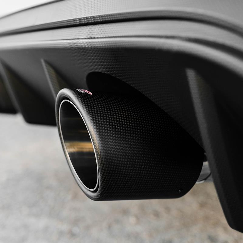 MBRP T5123CF Universal Carbon Fiber Exhaust Tip, 2.5-Inch Inlet, 4-Inch Outlet