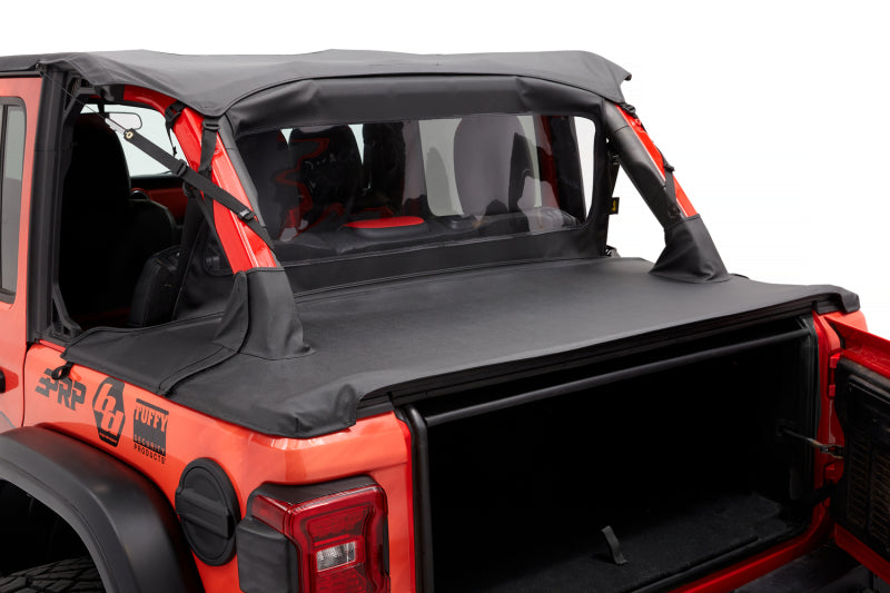 Bestop 18-26 Jeep Wrangler JL 4-Door Header Safari Cable Style Bikini in Black Diamond