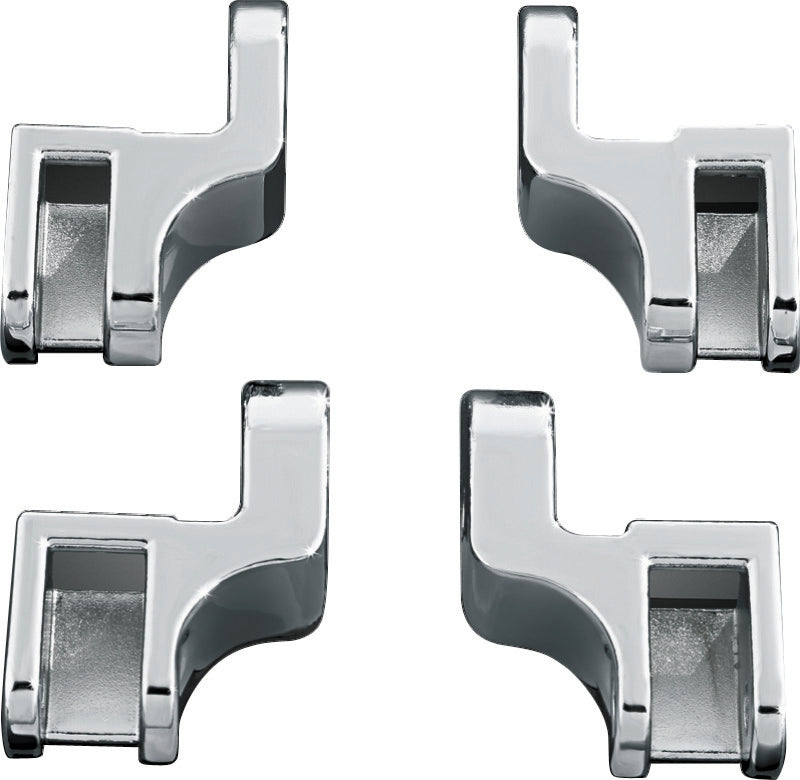 Kuryakyn 7528 Driver Floorboard Relocation Brackets for Harley-Davidson FLST Models, Chrome