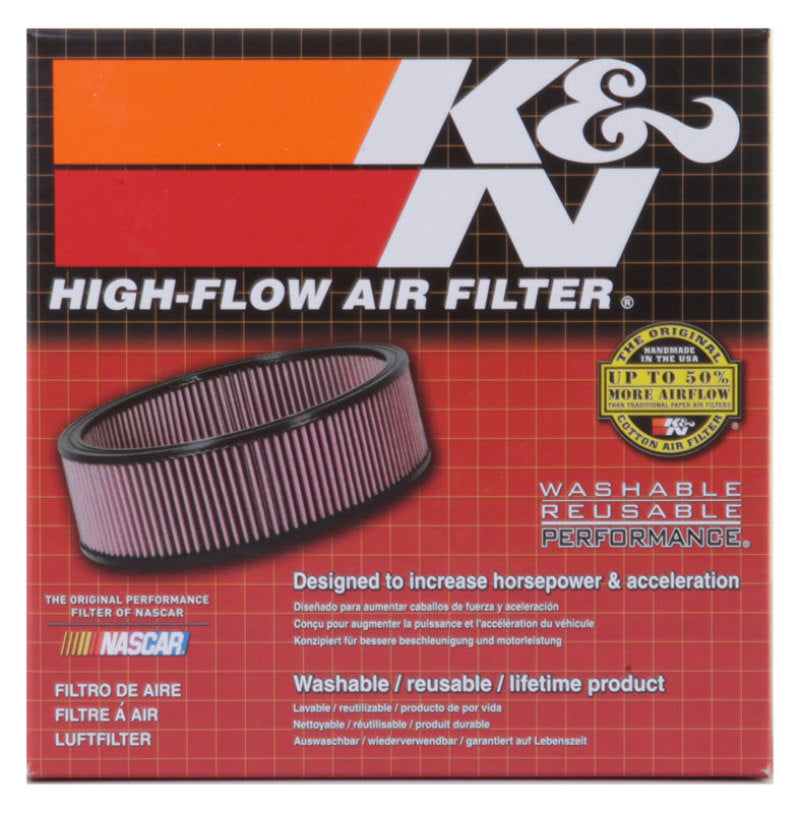 K&N Engineering 56-9327 Custom Racing Air Filter Assembly, Round Tapered, Red, 1.656-Inch Neck Flange
