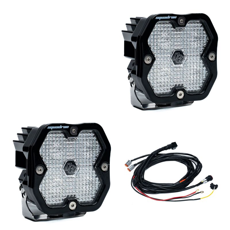 Baja Designs Squadron 2.0 Sport LED Work/Scene Light Pair - Versatile Automotive Lighting for Work and Scene Illumination