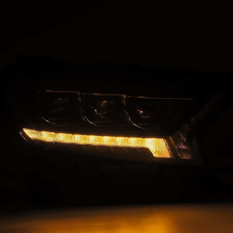 AlphaRex NOVA LED Projector Headlights for 2019–2022 Ford Ranger, Alpha Black, Plank Style