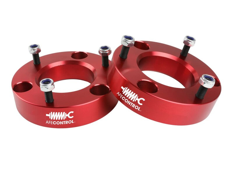 aFe CONTROL 2.0-Inch Front Leveling Kit, Red Anodized, Ford F-150, Part Number afe416-30T001-R